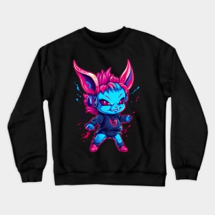 Mischievous Kawaii Demon Bursting with Demonic Charm Crewneck Sweatshirt